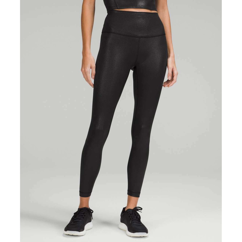 Lululemon Wunder Train High-Rise Tight 25" Radiate Foil Print Black Size 12